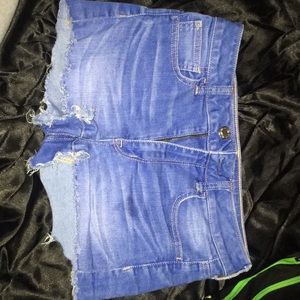 Light blue jean Hi Rise shorts